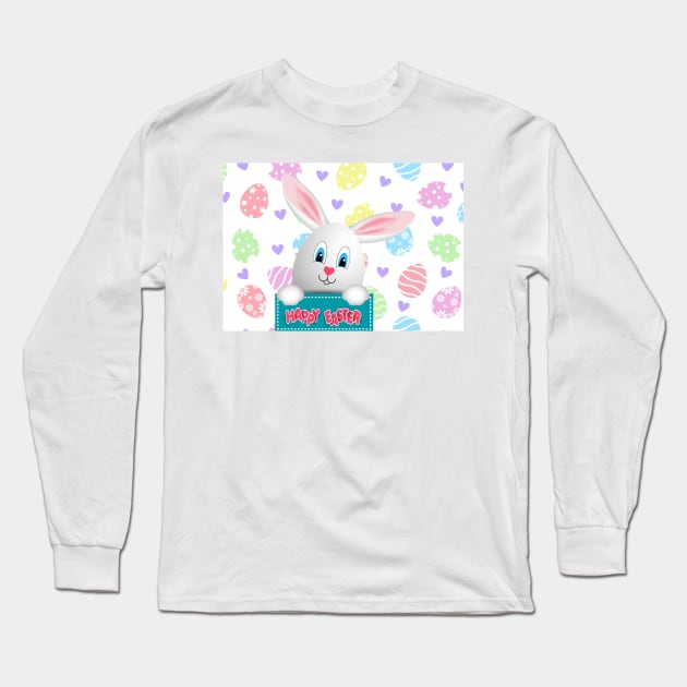 Happy Easter Bunner 2022 Long Sleeve T-Shirt by Boztik-Designs